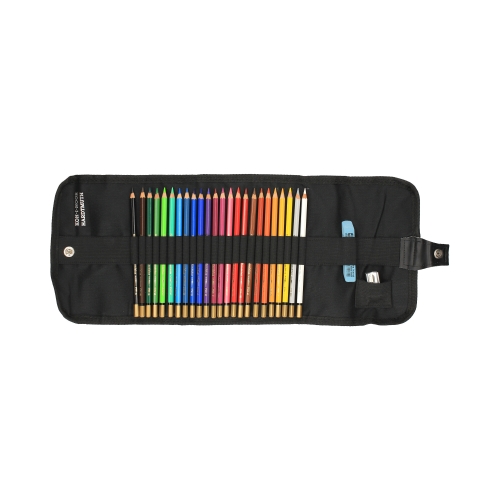 Kredki akwarelowe 24kol czarne etui Mondeluz KIN ZES-37224C