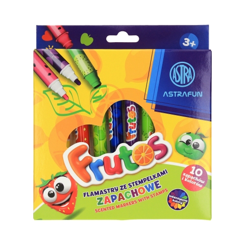 Flamastry zapachowe dwustronne 10kol stempelki Astra Frutos 314024003