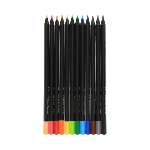 Kredki ołówkowe 12kol trójkątne Black Edition Faber-Castell 116412