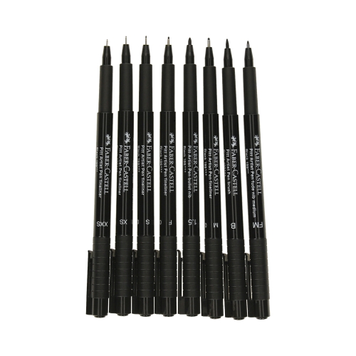 Zestaw cienkopisów Pitt artist 8szt. + szkicownik Faber FC267102