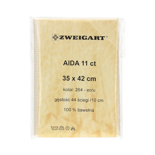 Kanwa bawełniana 35x42/ct11 ecru Aida Zweigart 0264