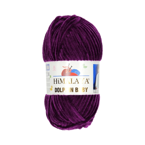 Włóczka 100g bakłażan Dolphin Baby Himalaya 80339