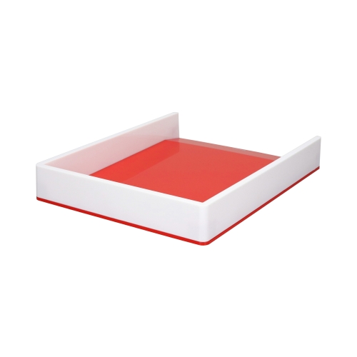 Półka na dokumenty A4 biało/czerwona WOW Leitz
