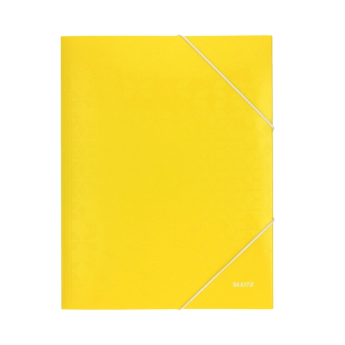 Teczka gumka A4 żółta karton Wow Leitz