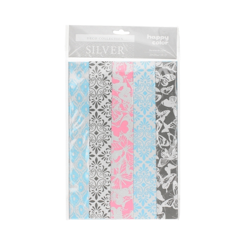 Papier ozdobny 20x29 Silver/mix Happy Color (10)