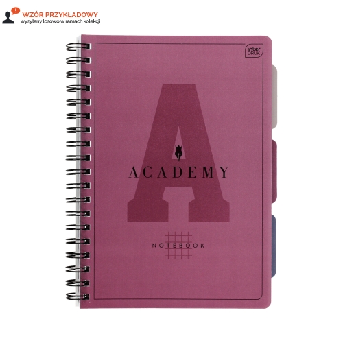 Kołozeszyt B5/100 kratka PP przekładki Academy Interdruk 90g
