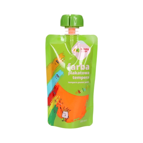 Farba tempera 100ml neon pomarańcz saszetka Happy Color