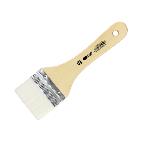 Pędzel nylonowy 80mm płaski biały Happy Color HA7251 1022-80