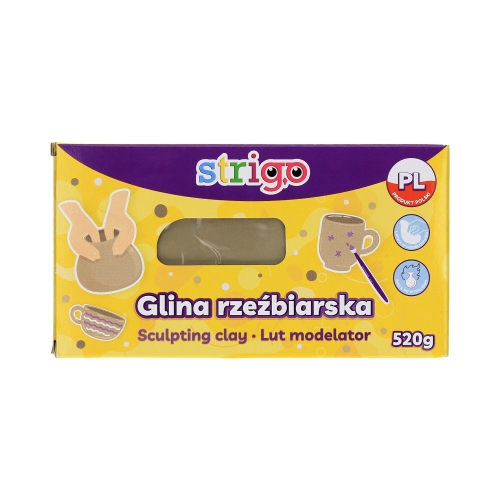 Glina rzeźbiarska 520g naturalna Strigo SSC329
