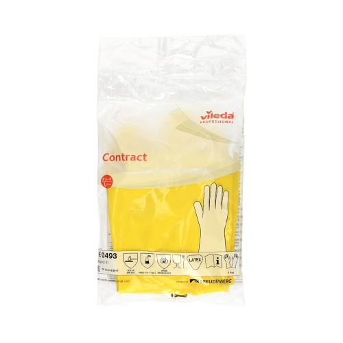 Rękawice gumowe żółte L Contract Vileda Professional (2)