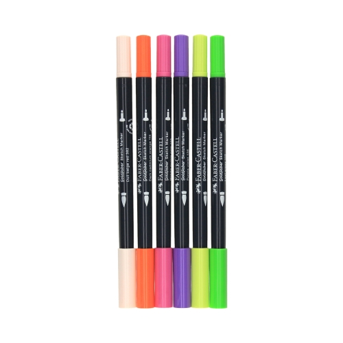 Pisaki dwustronne 6kol. Graphic Novel Goldfaber Sketch Faber-Castell FC164810