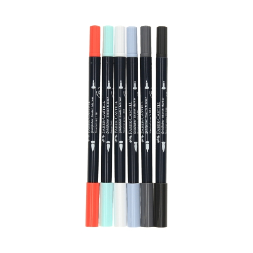 Pisaki dwustronne 6kol. Car Design Goldfaber Sketch Faber-Castell FC164813