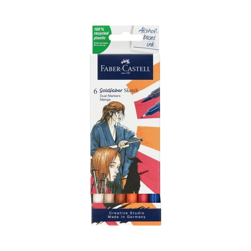Pisaki dwustronne 6kol. Manga Goldfaber Sketch Faber-Castell FC164809