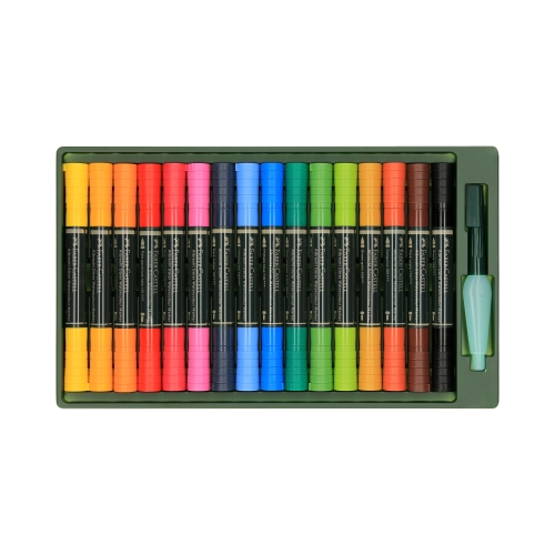 Pisaki akwarelowe dwustronne 16kol. + pędzelek A.Durer Faber-Castell FC160318