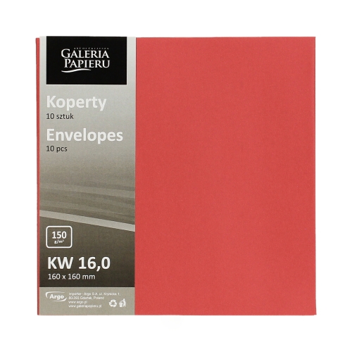 Koperty 160x160 Pearl czerwone 150g (10)