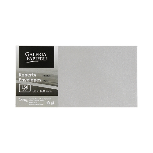 Koperty 80x160 jasnosrebrne Pearl 150g (10)