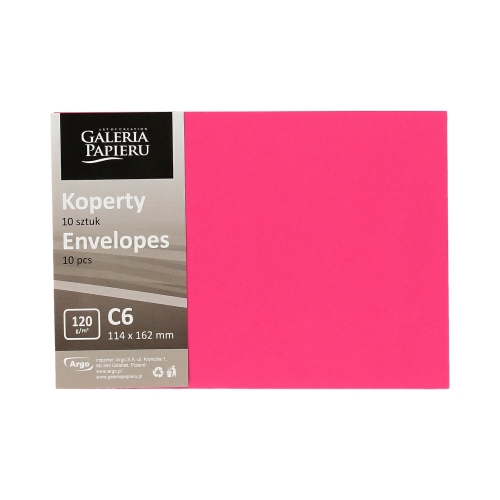 Koperty C6 różowe gładkie 120g (10)