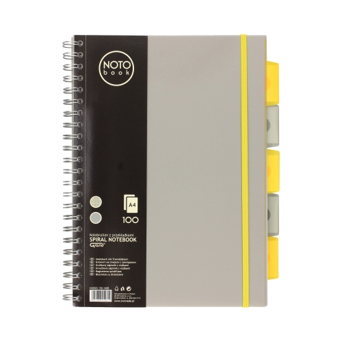 Kołobrulion A4/100 kratka szary Grand NotoBook