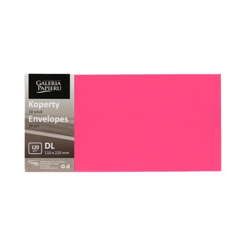 Koperty DL różowe gładkie 120g (10)
