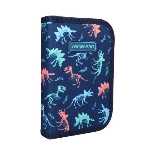 Piórnik bez wyposażenia pojedynczy 2klapki Dinosaur Astrabag 503024058