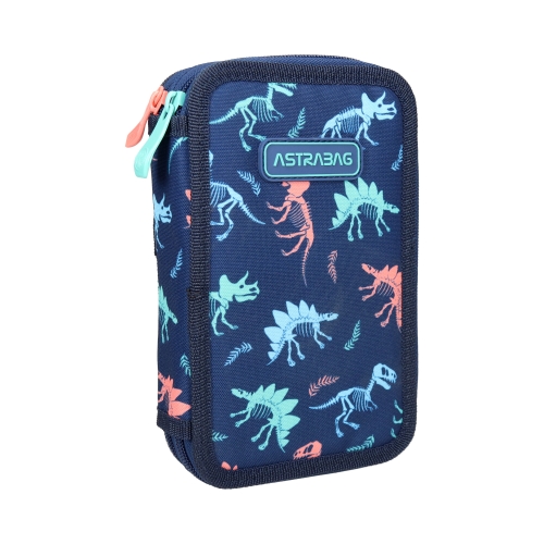 Piórnik bez wyposażenia podwójny Astrabag Dinosaur