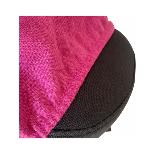 Krzesło ergonomiczne klękosiad czarny lniany + pokrowiec różowy OKNEEL