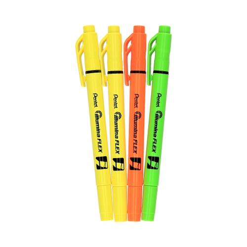Zakreślacz dwustronny 4szt. Illumina Flex FGGK Pentel SLW11P-ST4