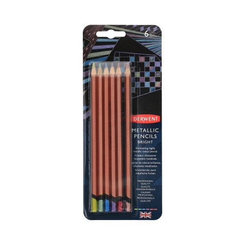 Kredki ołówkowe 6kol metaliczne Bright Derwent 2305601