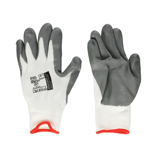 Rękawice powlekane Brad biało-szare 7 Ardon (2)