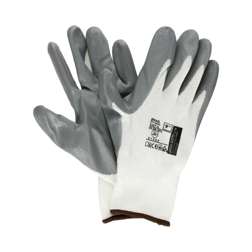 Rękawice powlekane Brad biało-szare 9 Ardon (2)