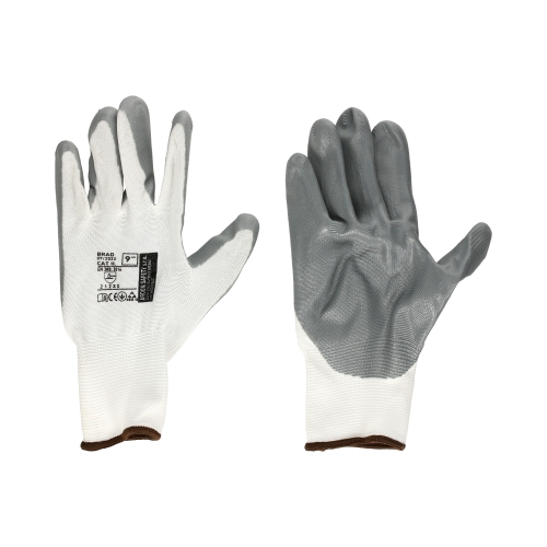 Rękawice powlekane Brad biało-szare 9 Ardon (2)