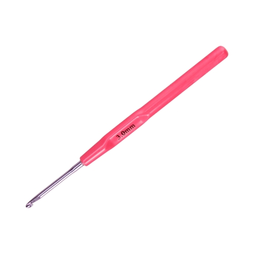 Szydełko aluminiowe rączka plastikowa 3.0mmx14cm SKC