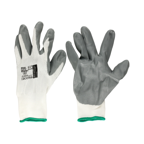 Rękawice powlekane Brad biało-szare 11 Ardon (2)