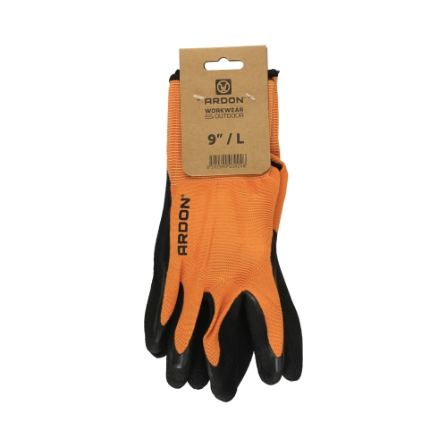 Rękawice powlekane Petrax pomarań-czarne 9/L Ardon (2)