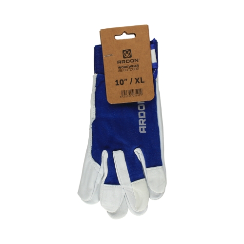 Rękawice robocze Hobby biało-niebieski 10 Ardon (2)