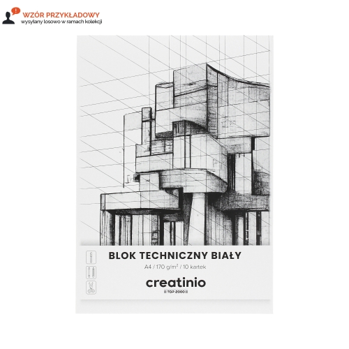 Blok techniczny A4/10 biały 170g Creatinio 400176667
