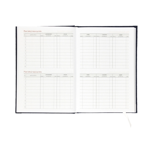 Kalendarz książkowy A5 Nauczyciela granatowy Tygodniowy Ekolen