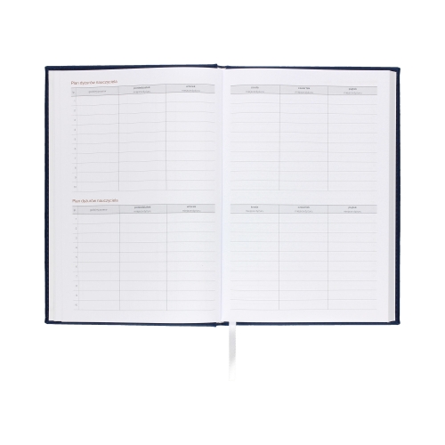 Kalendarz książkowy B5 Nauczyciela granatowy Vivella Tygodniowy