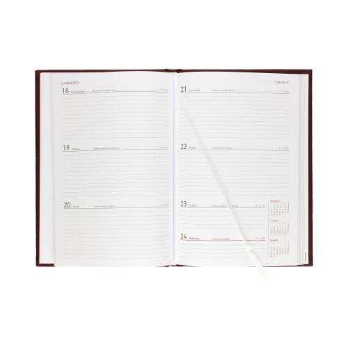 Kalendarz książkowy B5 Nauczyciela bordowy Vivella Tygodniowy