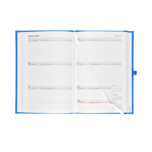 Kalendarz książkowy A5 Nauczyciela niebieski Kraft Tygodniowy