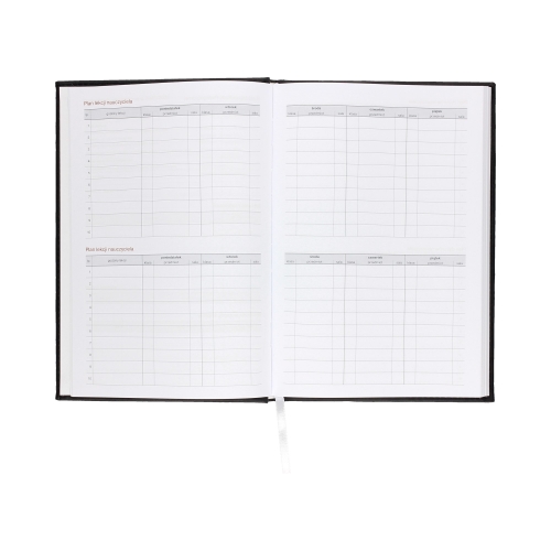 Kalendarz książkowy B5 Nauczyciela czarny Vivella Tygodniowy