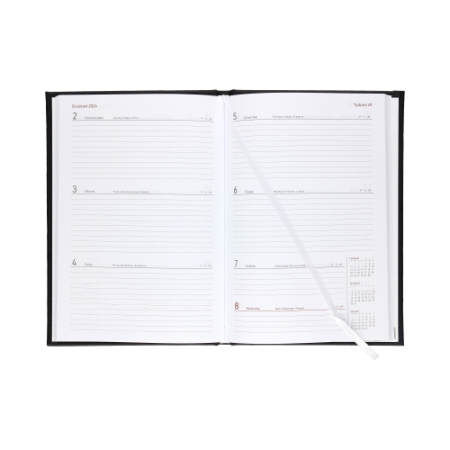 Kalendarz książkowy B5 Nauczyciela czarny Vivella Tygodniowy
