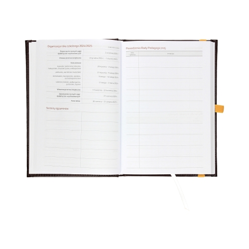 Kalendarz książkowy A5 Nauczyciela czekoladowy Nebraska Tygodniowy