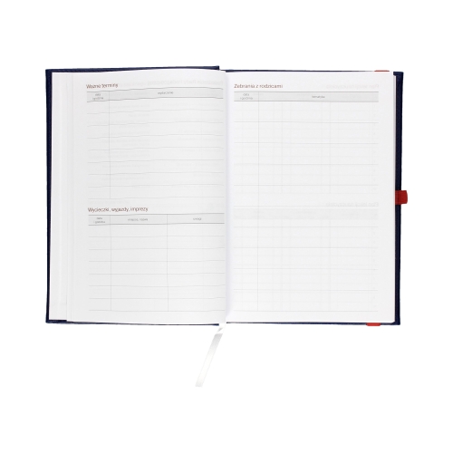 Kalendarz książkowy A5 Nauczyciela granat Nebraska Dzienny