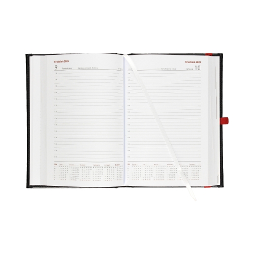 Kalendarz książkowy A5 Nauczyciela czarny Nebraska Dzienny