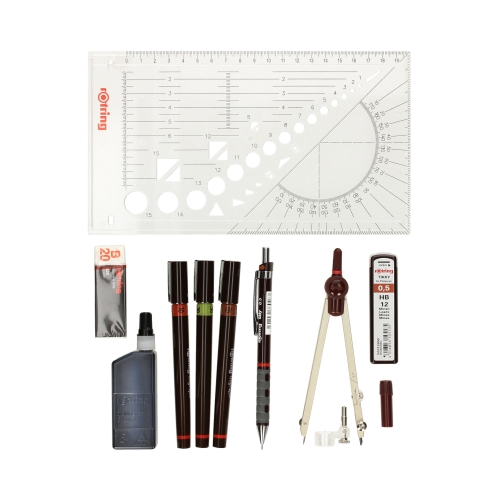 Isograph 0.1/0.3/0.5mm zestaw Combi Rotring Master S0699420