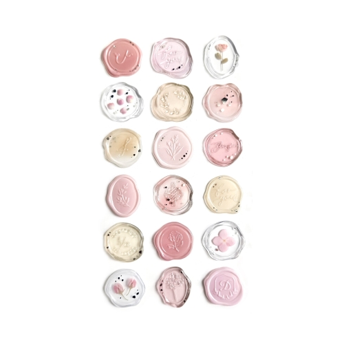 Naklejki Pieczątki jasnoróżowe (18)