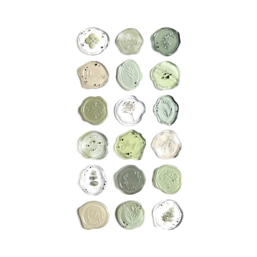 Naklejki Pieczątki jasnozielone (18)
