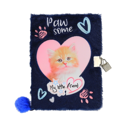 Pamiętnik z kłódką A5/96 Włochacz MLF Ginger Kitty