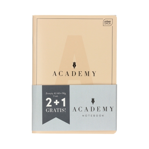 Zeszyt A5/60 linia  Academy Interdruk 90g - 3szt. 5902277356000